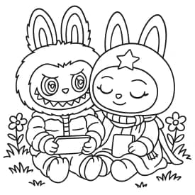 Desenhos de Labubu para Imprimir e Colorir