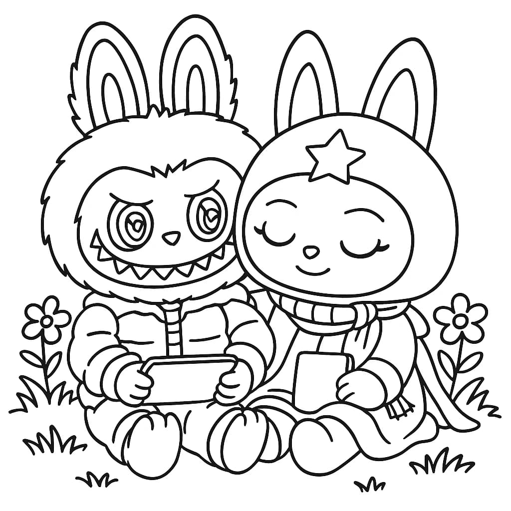Desenhos de Labubu para Imprimir e Colorir