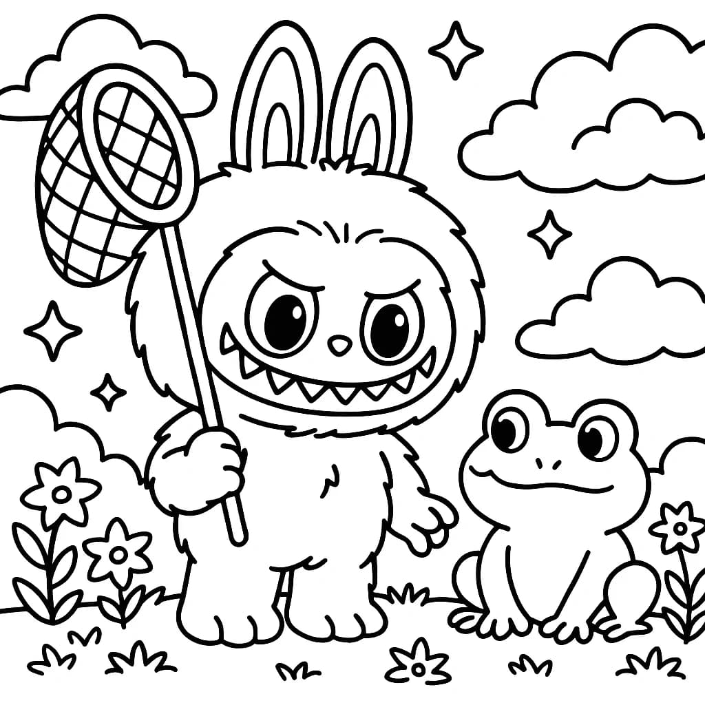 Desenhos de Labubu para Imprimir e Colorir