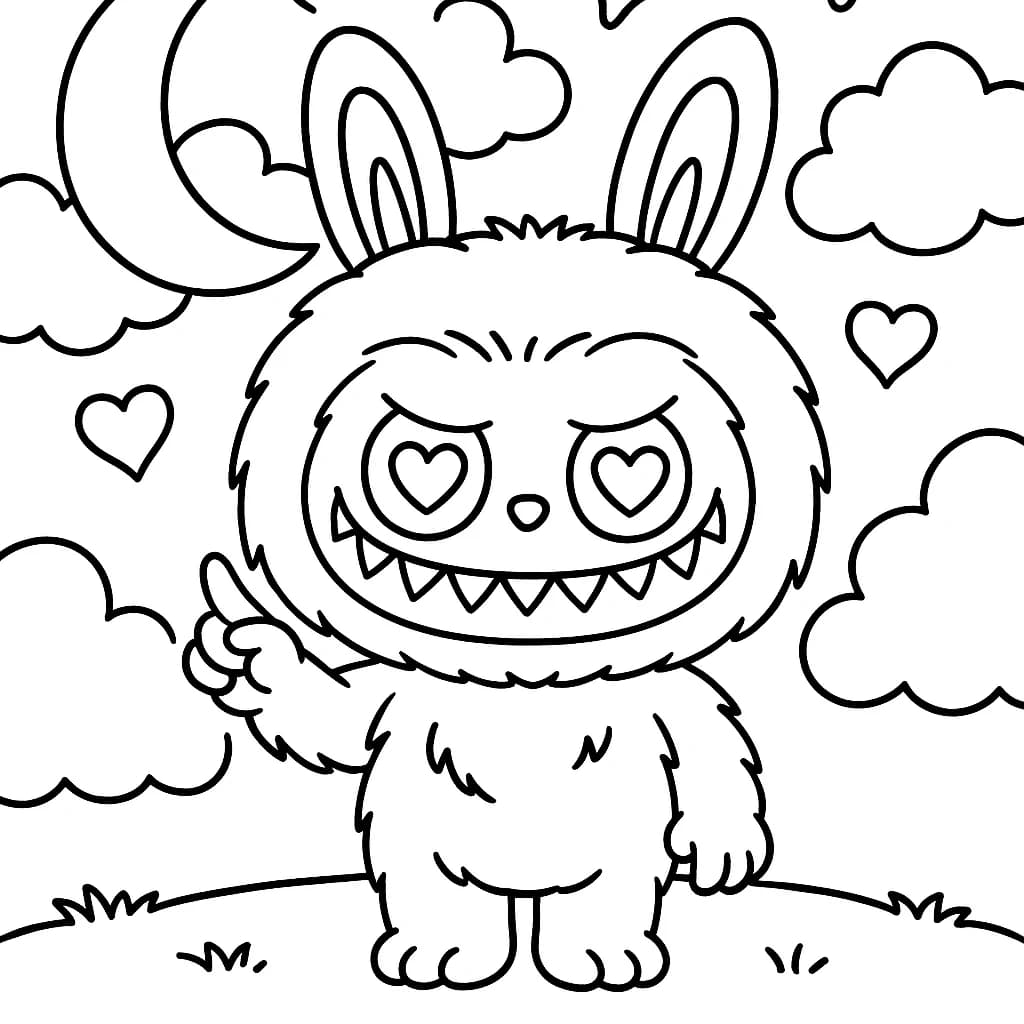 Desenhos de Labubu para Imprimir e Colorir