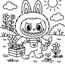 Desenhos de Labubu para Imprimir e Colorir
