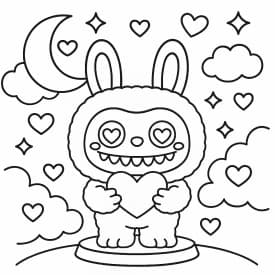 Desenhos de Labubu para Imprimir e Colorir