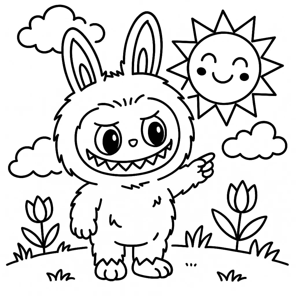 Desenhos de Labubu para Imprimir e Colorir