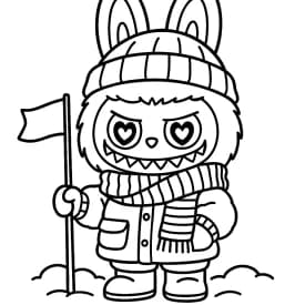 Desenhos de Labubu para Imprimir e Colorir