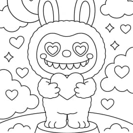 Desenhos de Labubu para Imprimir e Colorir