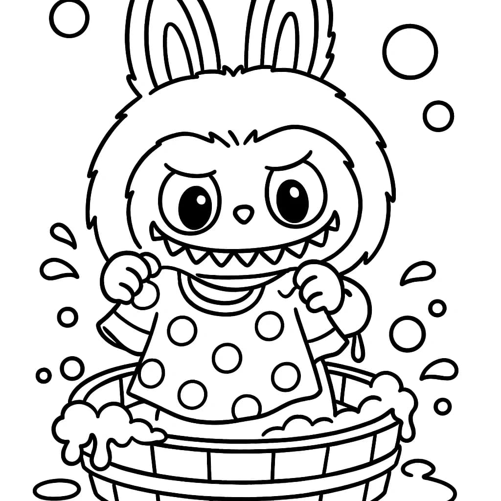 Desenhos de Labubu para Imprimir e Colorir