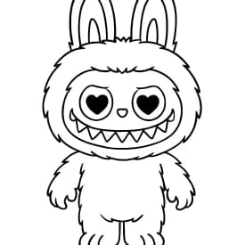 Desenhos de Labubu para Imprimir e Colorir