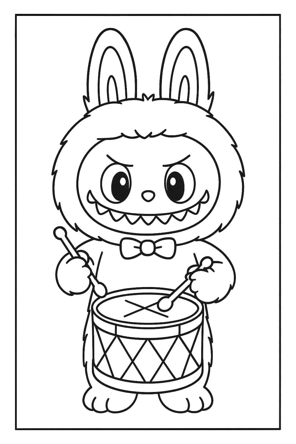 Desenhos de Labubu para Imprimir e Colorir