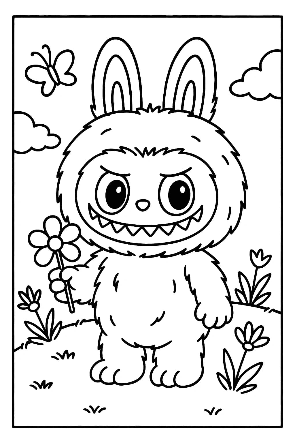 Desenhos de Labubu para Imprimir e Colorir