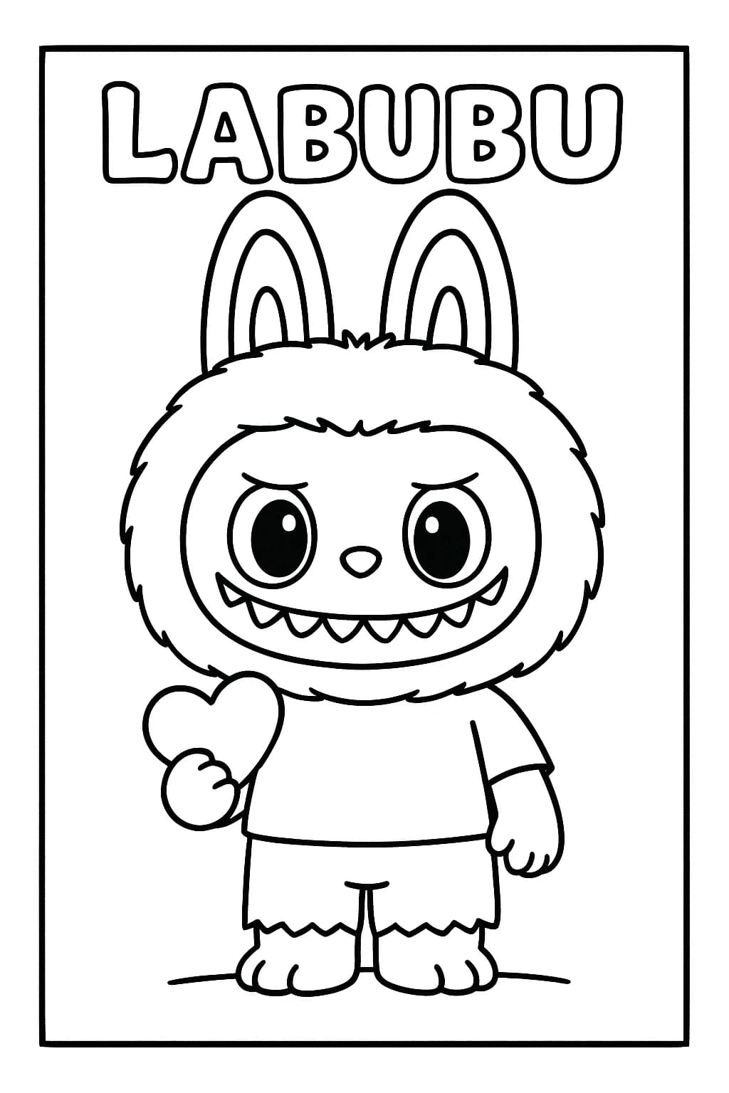 Desenhos de Labubu para Imprimir e Colorir