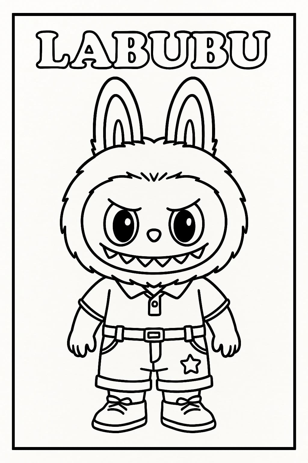 Desenhos de Labubu para Imprimir e Colorir