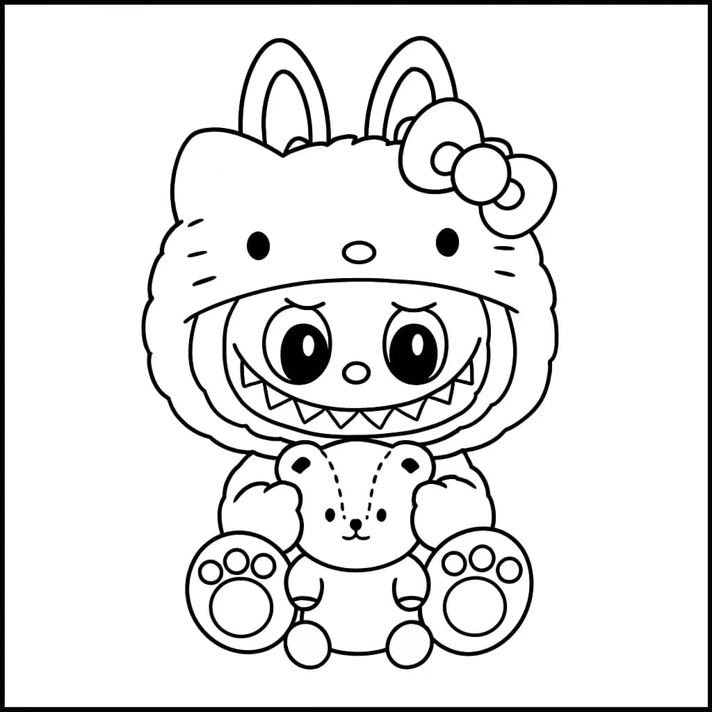 Desenhos de Labubu para Imprimir e Colorir