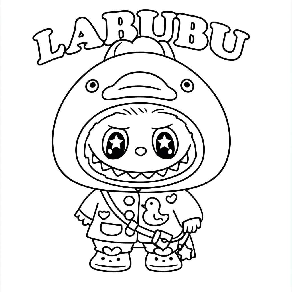 Desenhos de Labubu para Imprimir e Colorir
