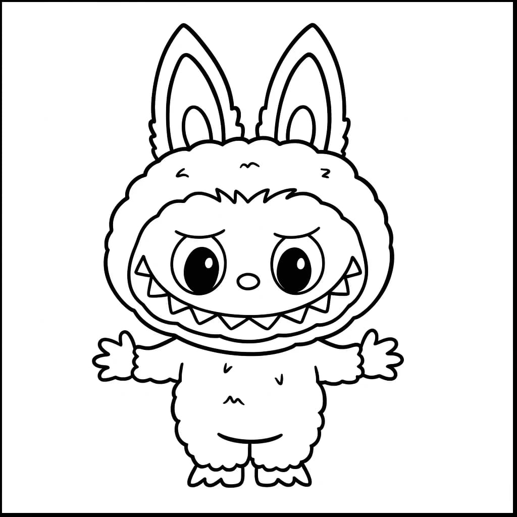 Desenhos de Labubu para Imprimir e Colorir