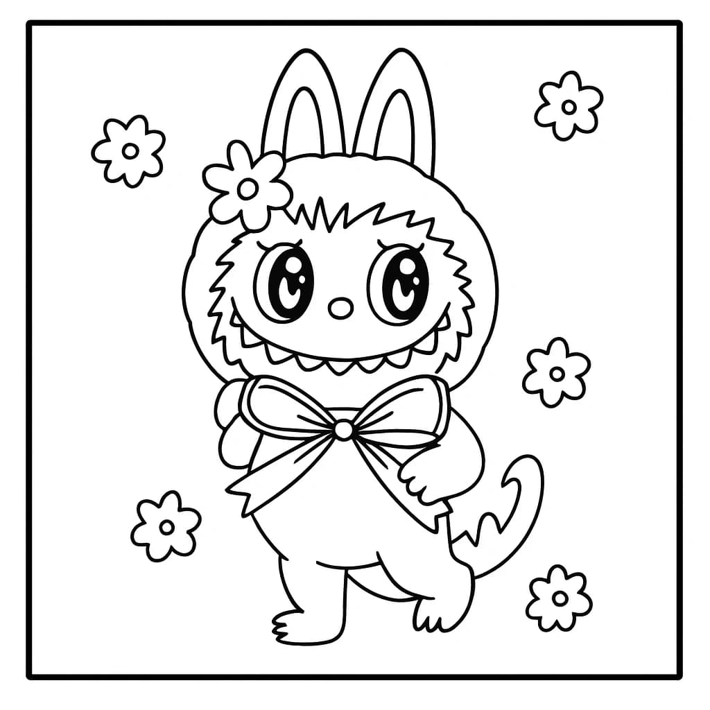 Desenhos de Labubu para Imprimir e Colorir