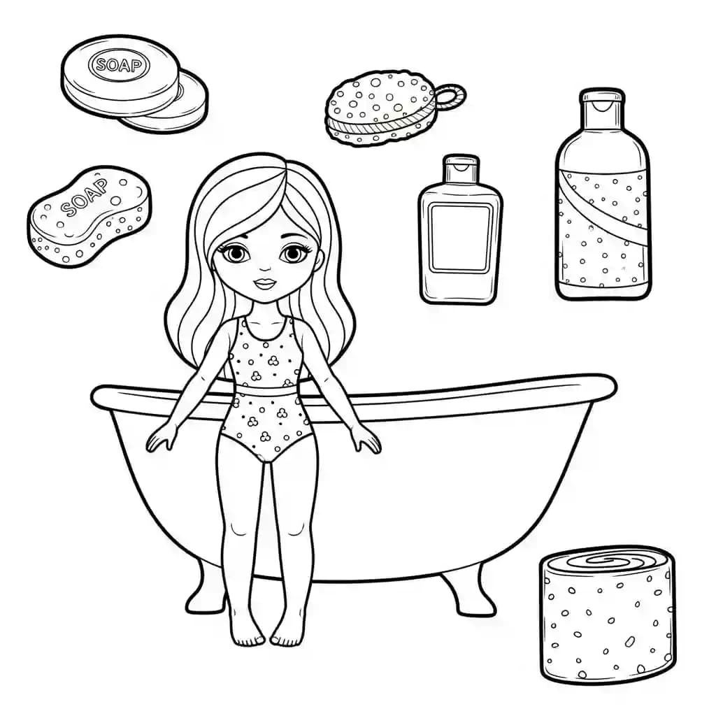 Desenhos de Paper Doll para Colorir