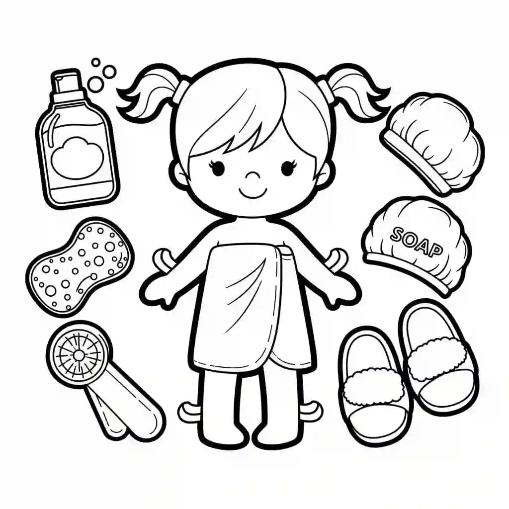 Desenhos de Paper Doll para Colorir