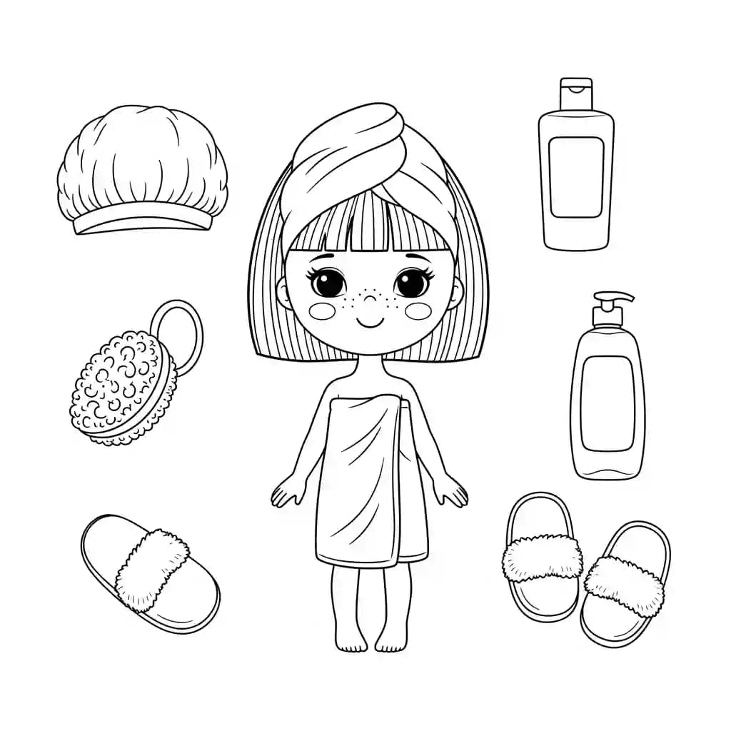 Desenhos de Paper Doll para Colorir