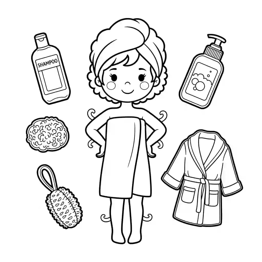 Desenhos de Paper Doll para Colorir