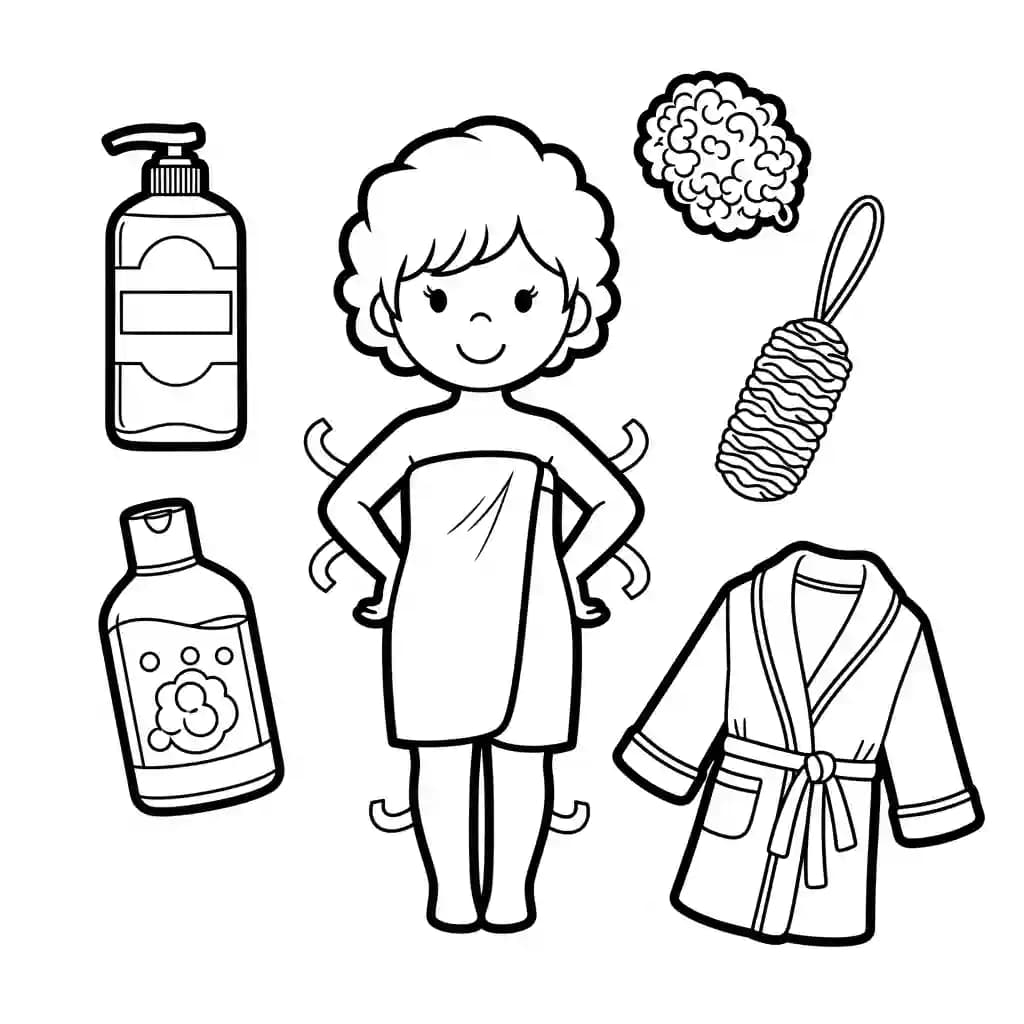 Desenhos de Paper Doll para Colorir