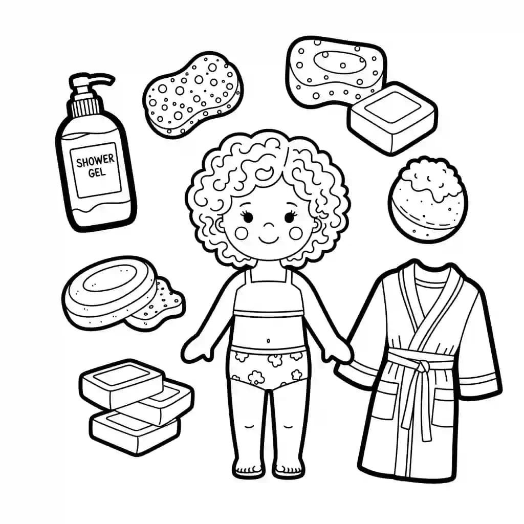 Desenhos de Paper Doll para Colorir