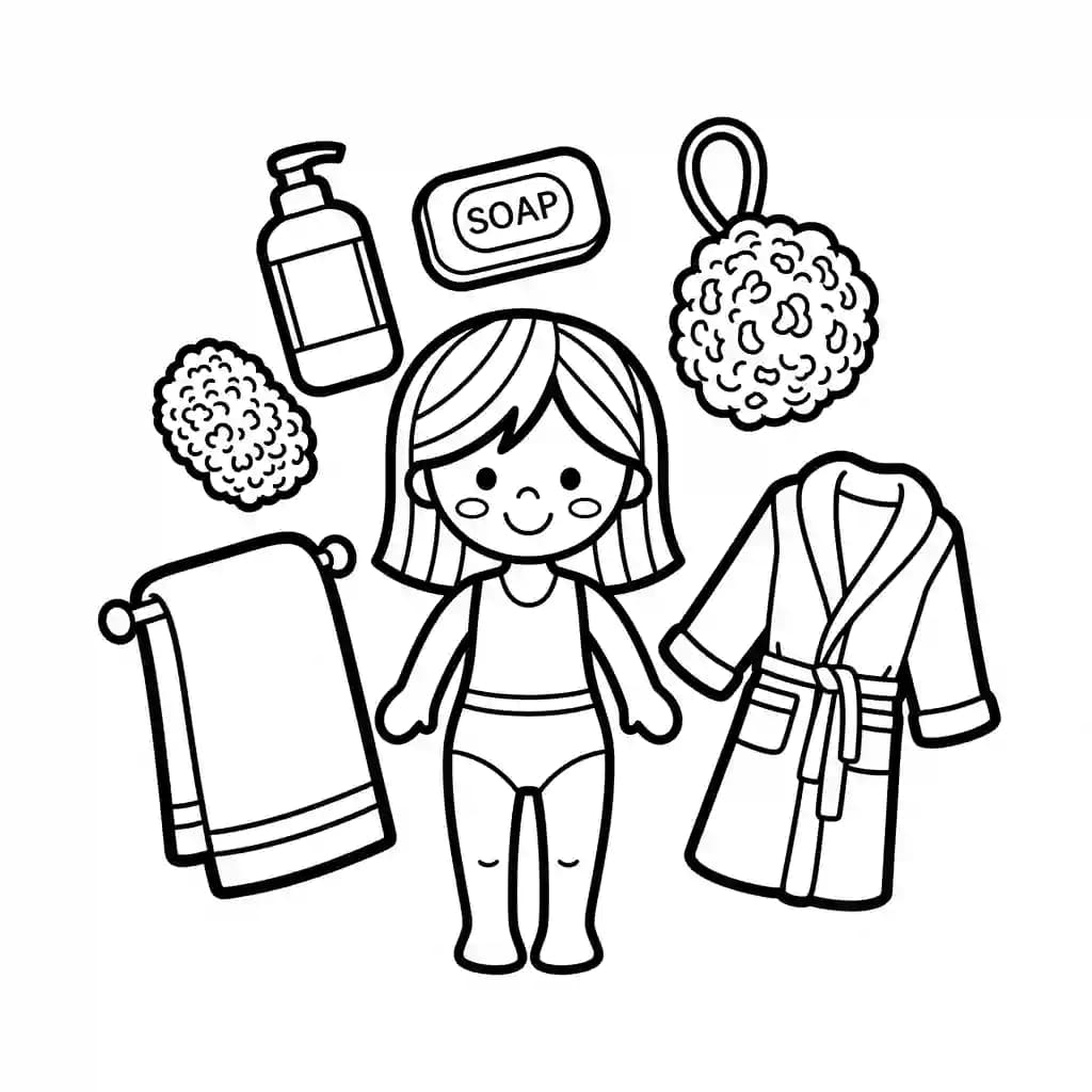 Desenhos de Paper Doll para Colorir