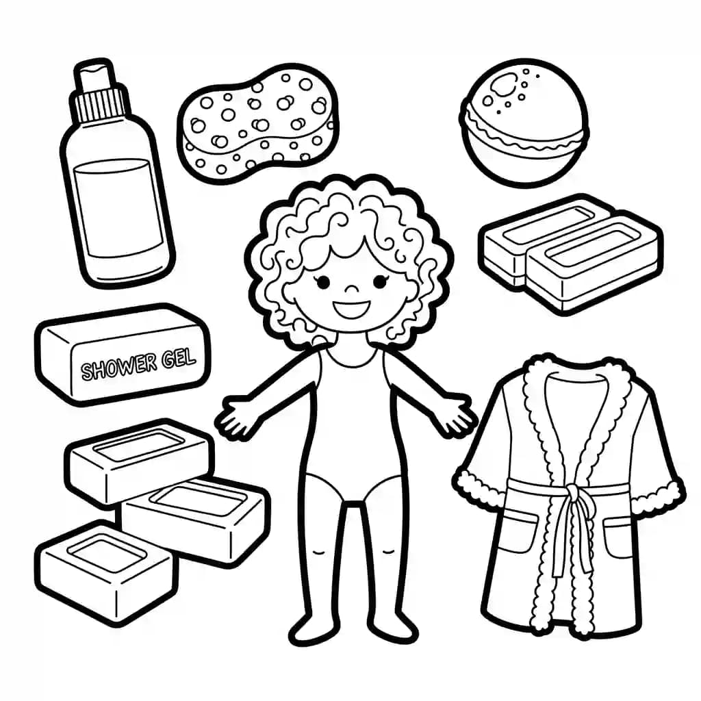 Desenhos de Paper Doll para Colorir