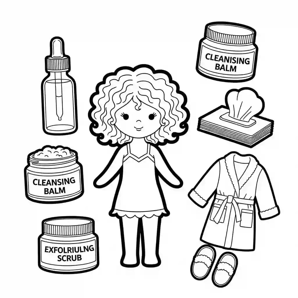 Desenhos de Paper Doll para Colorir