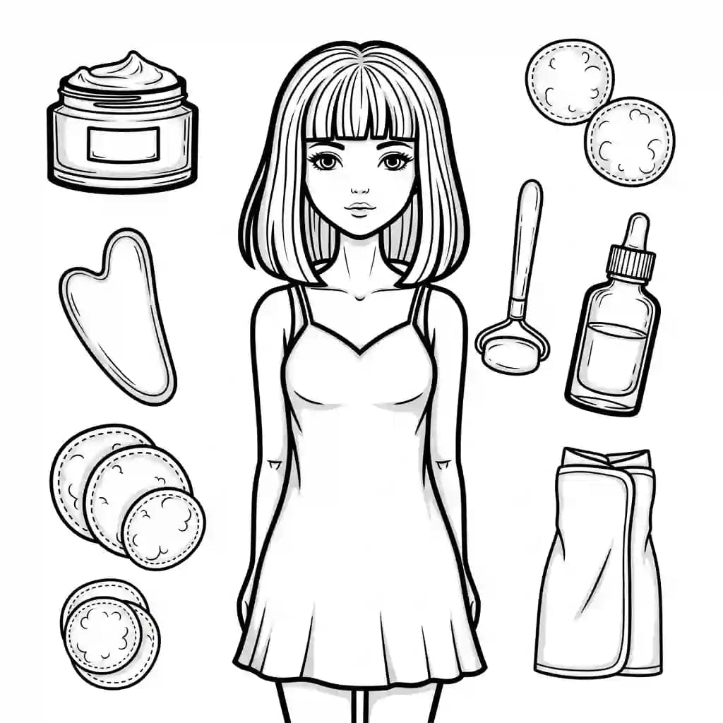 Desenhos de Paper Doll para Colorir