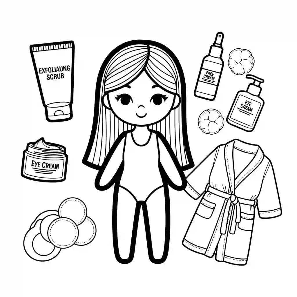 Desenhos de Paper Doll para Colorir