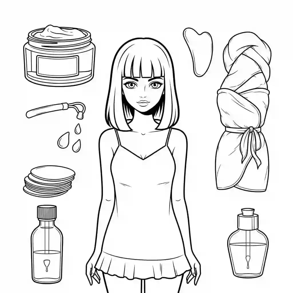 Desenhos de Paper Doll para Colorir