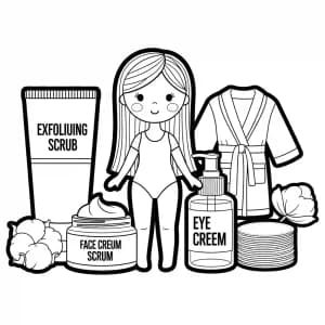 Desenhos de Paper Doll para Colorir