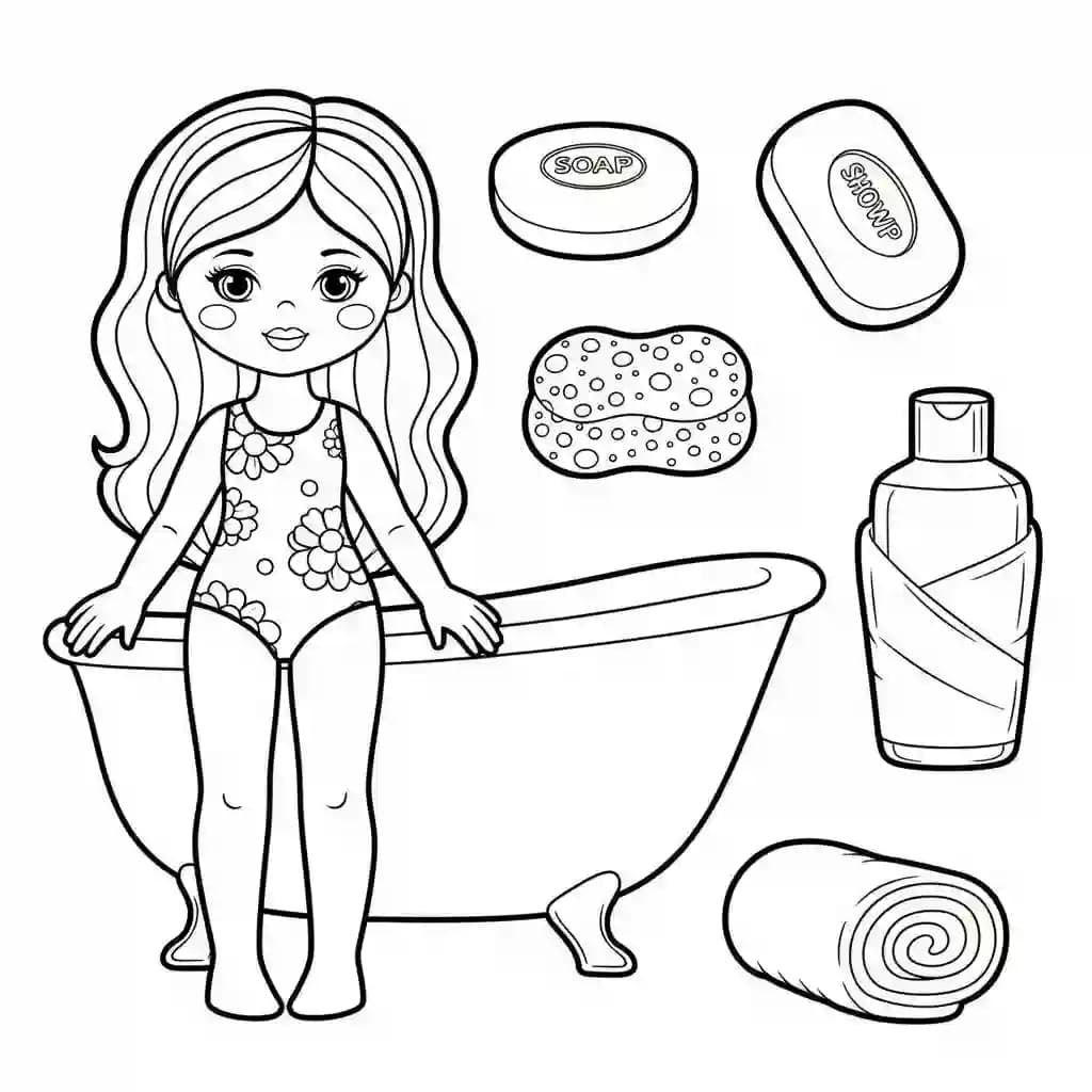 Desenhos de Paper Doll para Colorir