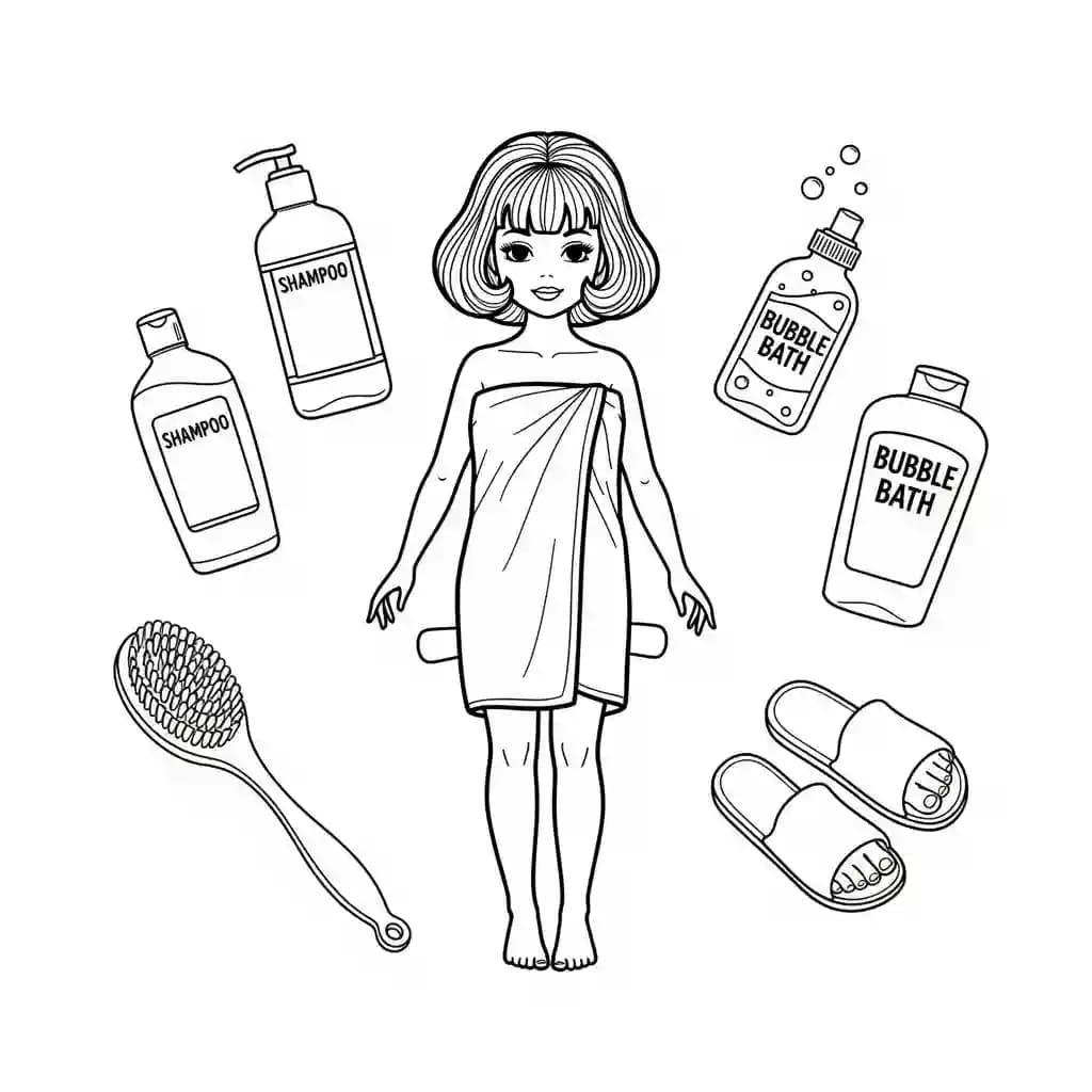 Desenhos de Paper Doll para Colorir