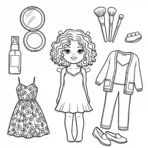 Desenhos de Paper Doll para Colorir Desenhos de Paper Doll para Colorir