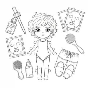 Desenhos de Paper Doll para Colorir Desenhos de Paper Doll para Colorir