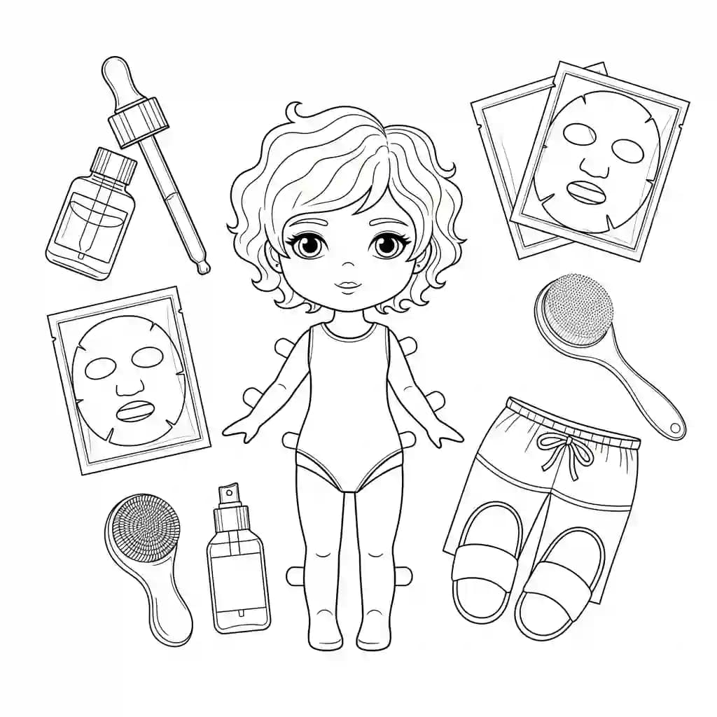 Desenhos de Paper Doll para Colorir