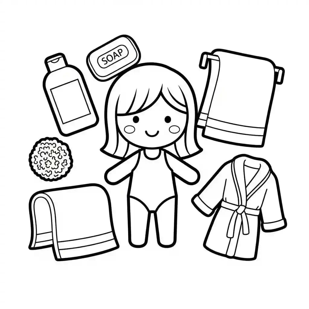 Desenhos de Paper Doll para Colorir