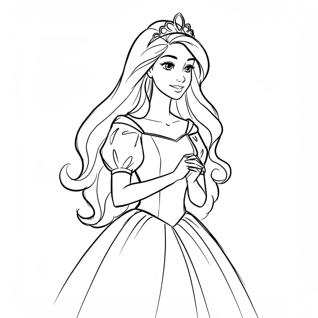 Desenhos de Princesas para Imprimir e Colorir