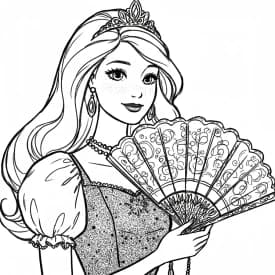 Desenhos de Princesas para Imprimir e Colorir