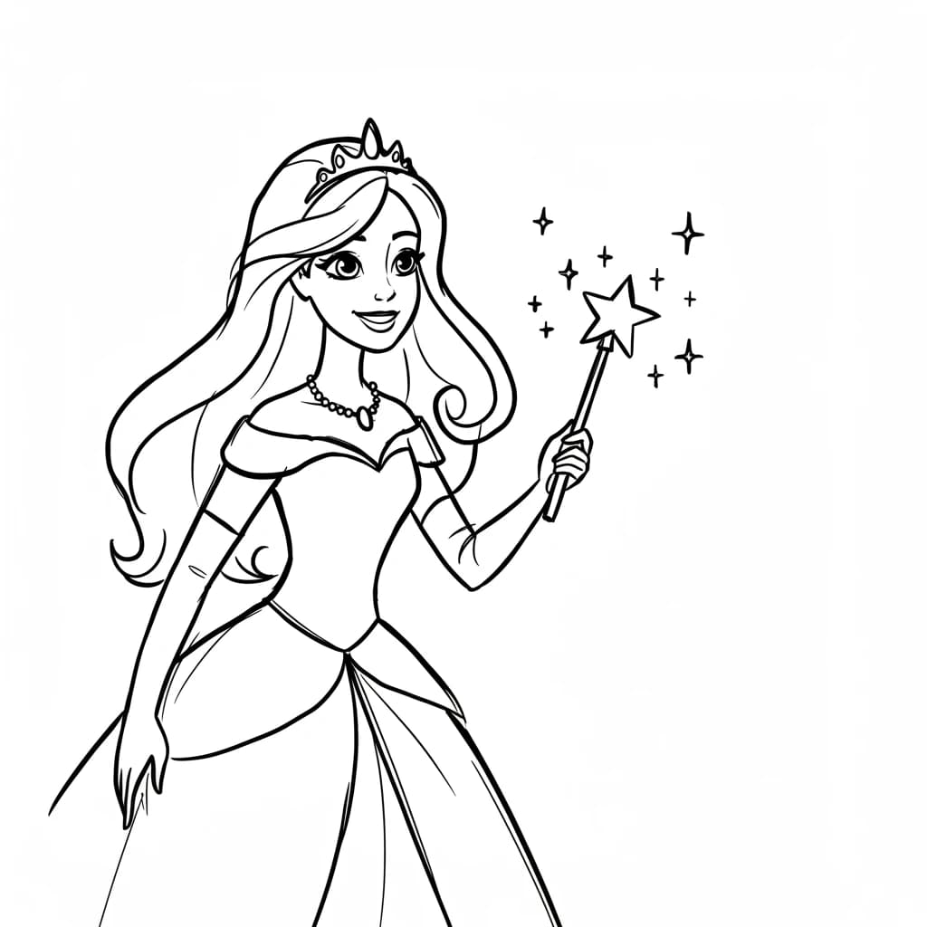 Desenhos de Princesas para Imprimir e Colorir