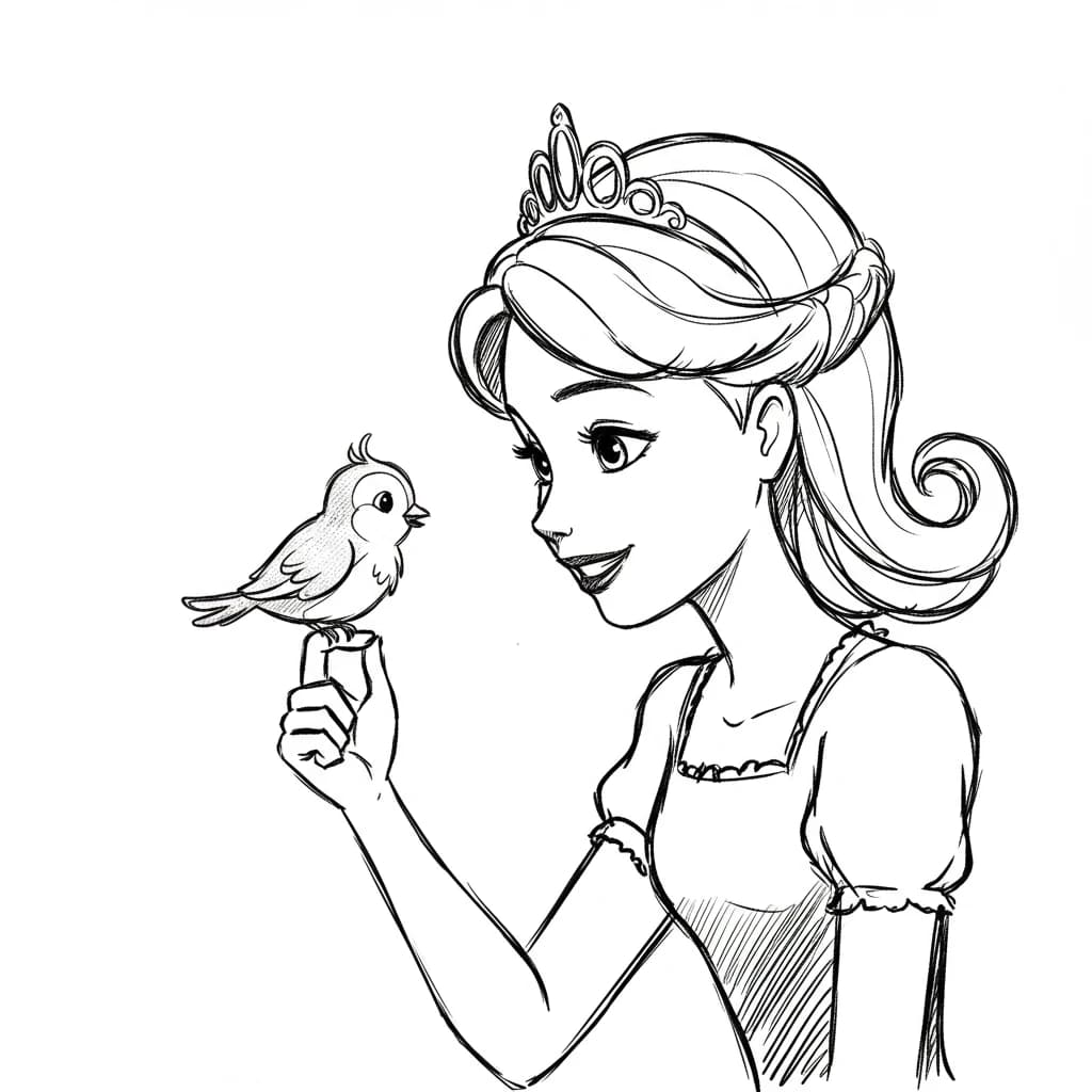 Desenhos de Princesas para Imprimir e Colorir