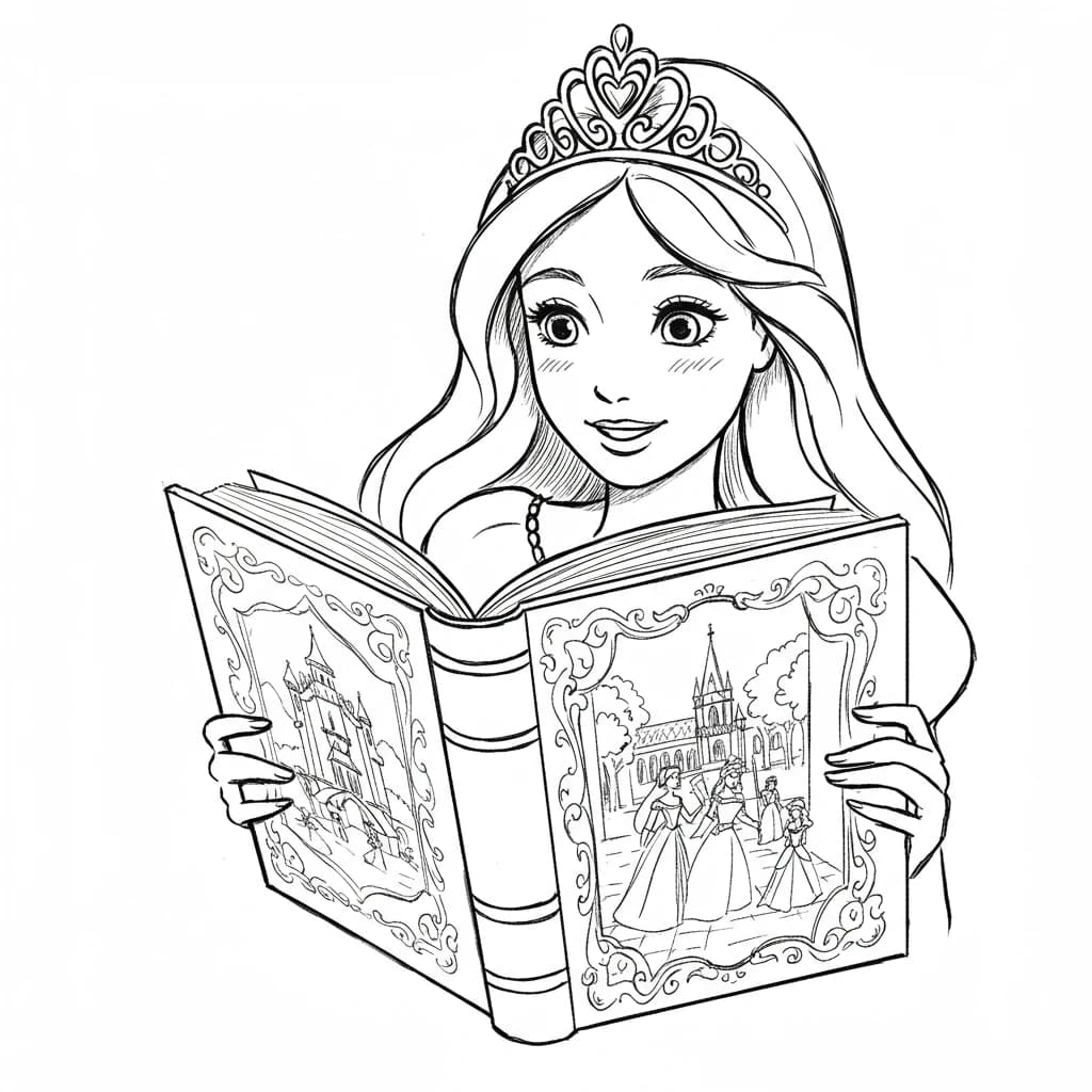 Desenhos de Princesas para Imprimir e Colorir