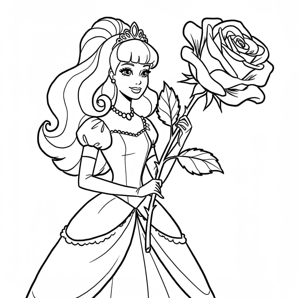 Desenhos de Princesas para Imprimir e Colorir