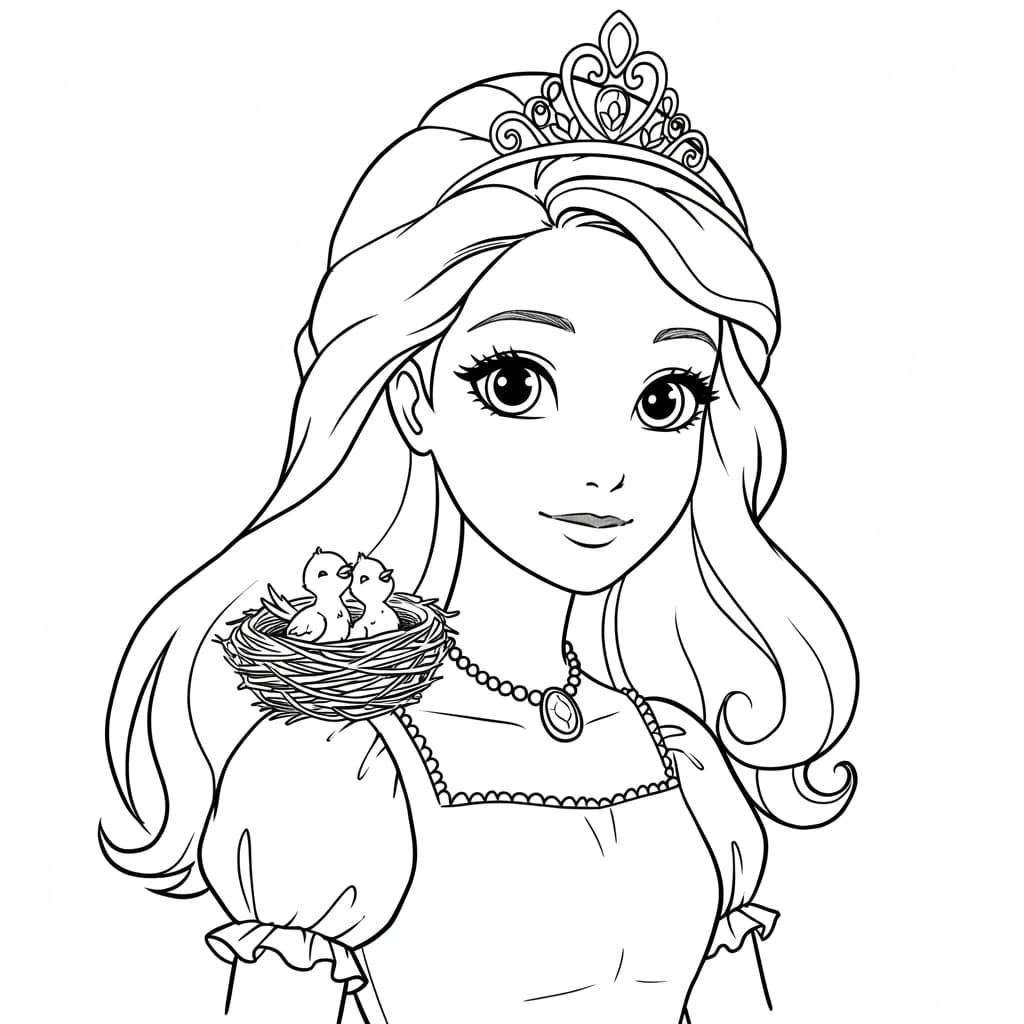 Desenhos de Princesas para Imprimir e Colorir