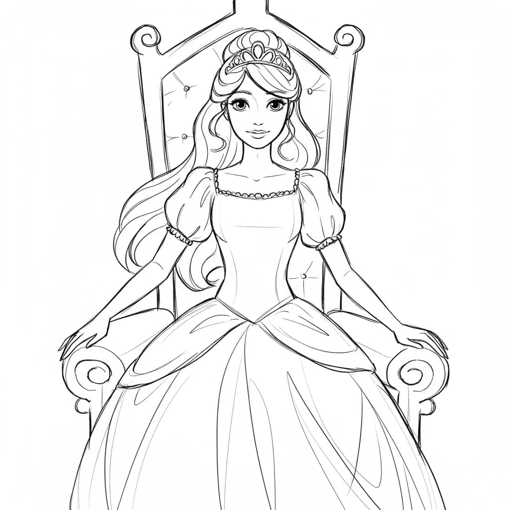 Desenhos de Princesas para Imprimir e Colorir