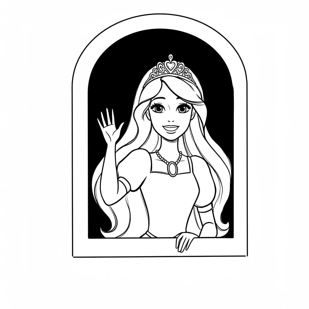 Desenhos de Princesas para Imprimir e Colorir