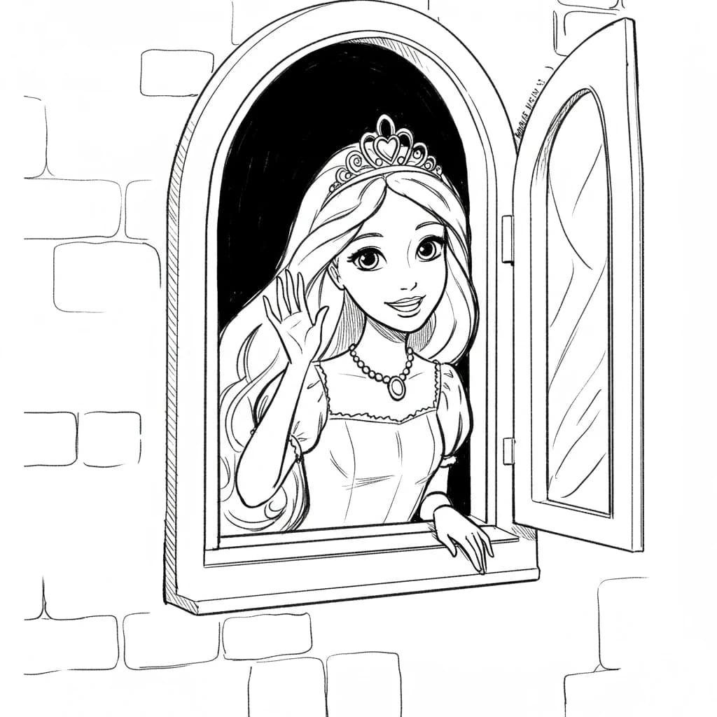 Desenhos de Princesas para Imprimir e Colorir