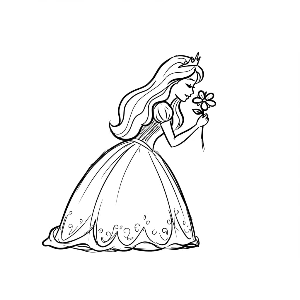 Desenhos de Princesas para Imprimir e Colorir