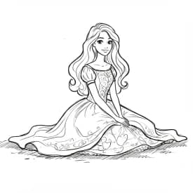Desenhos de Princesas para Imprimir e Colorir